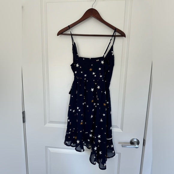 NEW LUSH navy with stars dress size Small magic Halloween witch wrap dress - Picture 8 of 8